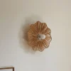 Applique murale fleur en raphia