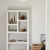 Armoire Mykonos effet beton ciré blanc cassé
