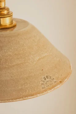 Baladeuse Lisette en grès chamotté ivoire et vert de gris