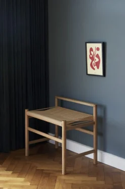 Banc scandinave en chêne clair