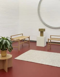 Banc scandinave en chêne clair