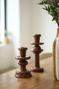 Bougeoir en aluminium émaillé – 2 tailles