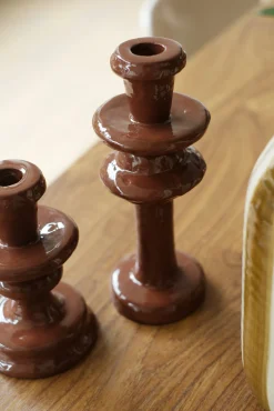 Bougeoir en aluminium émaillé – 2 tailles