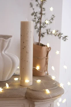 Bougie de l’avent beige