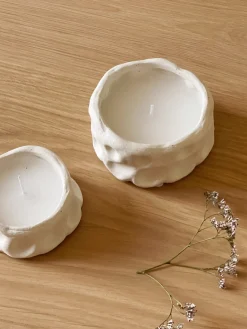 Bougie en céramique relief