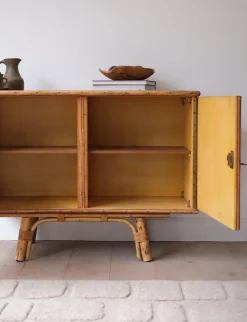 Buffet en rotin tressé vintage style Audoux & Minet