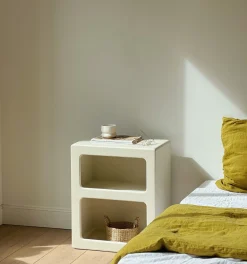 Chevet effet béton ciré blanc cassé