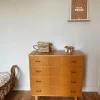 Commode vintage en bois 4 tiroirs