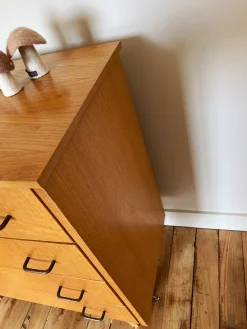 Commode vintage en bois 4 tiroirs