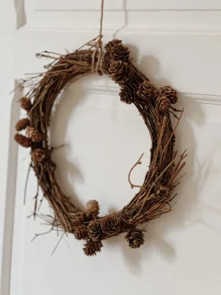 Couronne de Noël en branchages