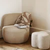 Fauteuil bouclette beige