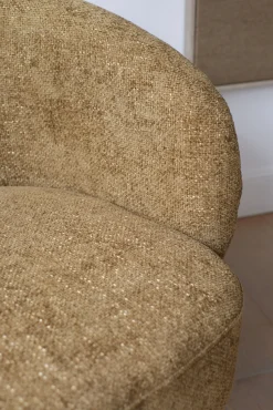 Fauteuil cocon pivotant bronze