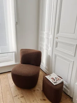 Fauteuil en tissu bouclette – 4 couleurs