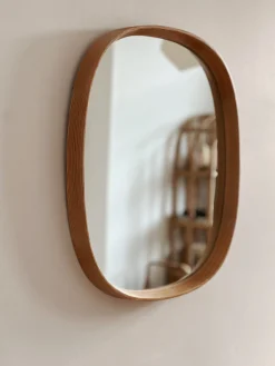 Grand miroir en bois de chêne