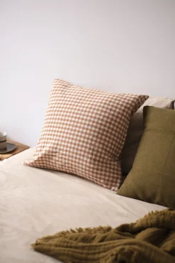 Housse de coussin Vichy en coton