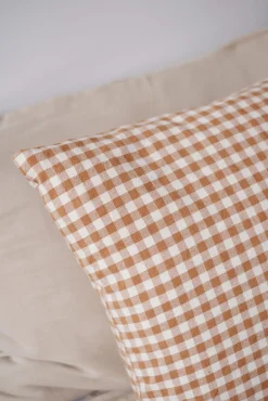 Housse de coussin Vichy en coton