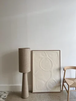 Lampadaire en lin naturel