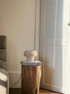 Lampe céramique champignon