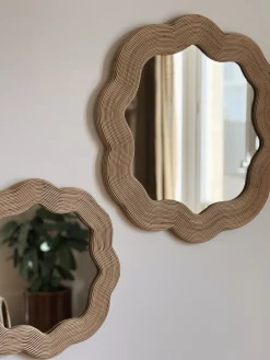 Miroir en rotin Reflet