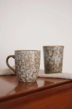 Mug rustique en grès émaillé – 2 modèles