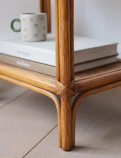 Paire de chevets vintage en rotin