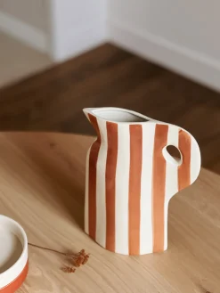 Pichet Rayé Terracotta