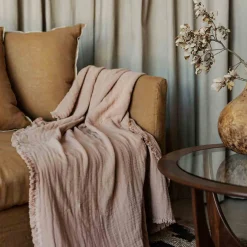 Plaid en coton naturel