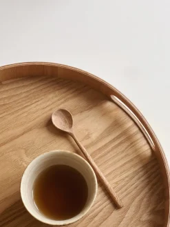 Plateau rond en bois