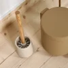 Porte brosse WC grès/ frêne