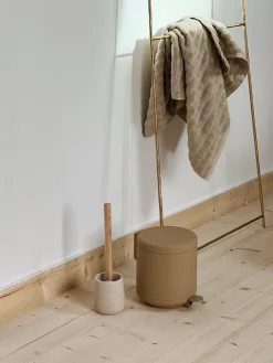 Porte brosse WC grès/ frêne