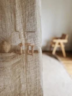 Rideau voilage en lin lavé