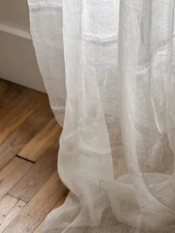 Rideau voilage en lin lavé