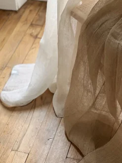 Rideau voilage en lin lavé