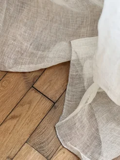 Rideau voilage en lin lavé