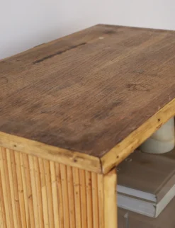 Secrétaire en rotin vintage