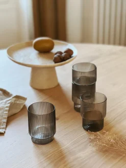 Set de 4 verres fumé gris