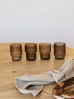 Set de 4 verres fumé gris