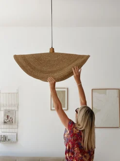 Suspension capeline en jonc de mer