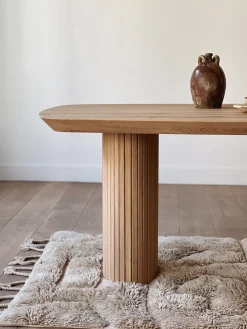 Table à manger moderne en chêne massif 200x100cm