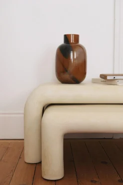 Table basse effet béton ciré (set de 2)