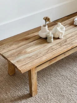 Table basse en teck recyclé