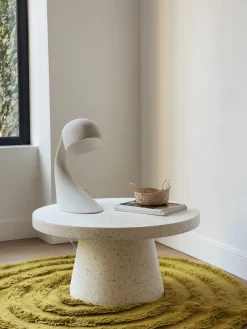 Table basse ronde en terrazzo