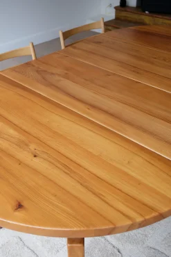 Table Regain en orme massif avec rallonges