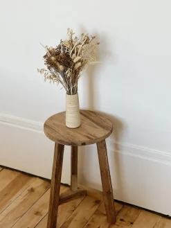 Tabouret en teck fait main