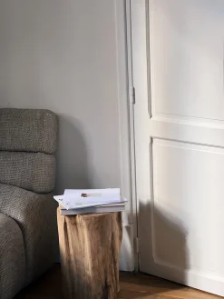 Tabouret en teck recyclé