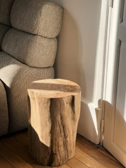 Tabouret en teck recyclé