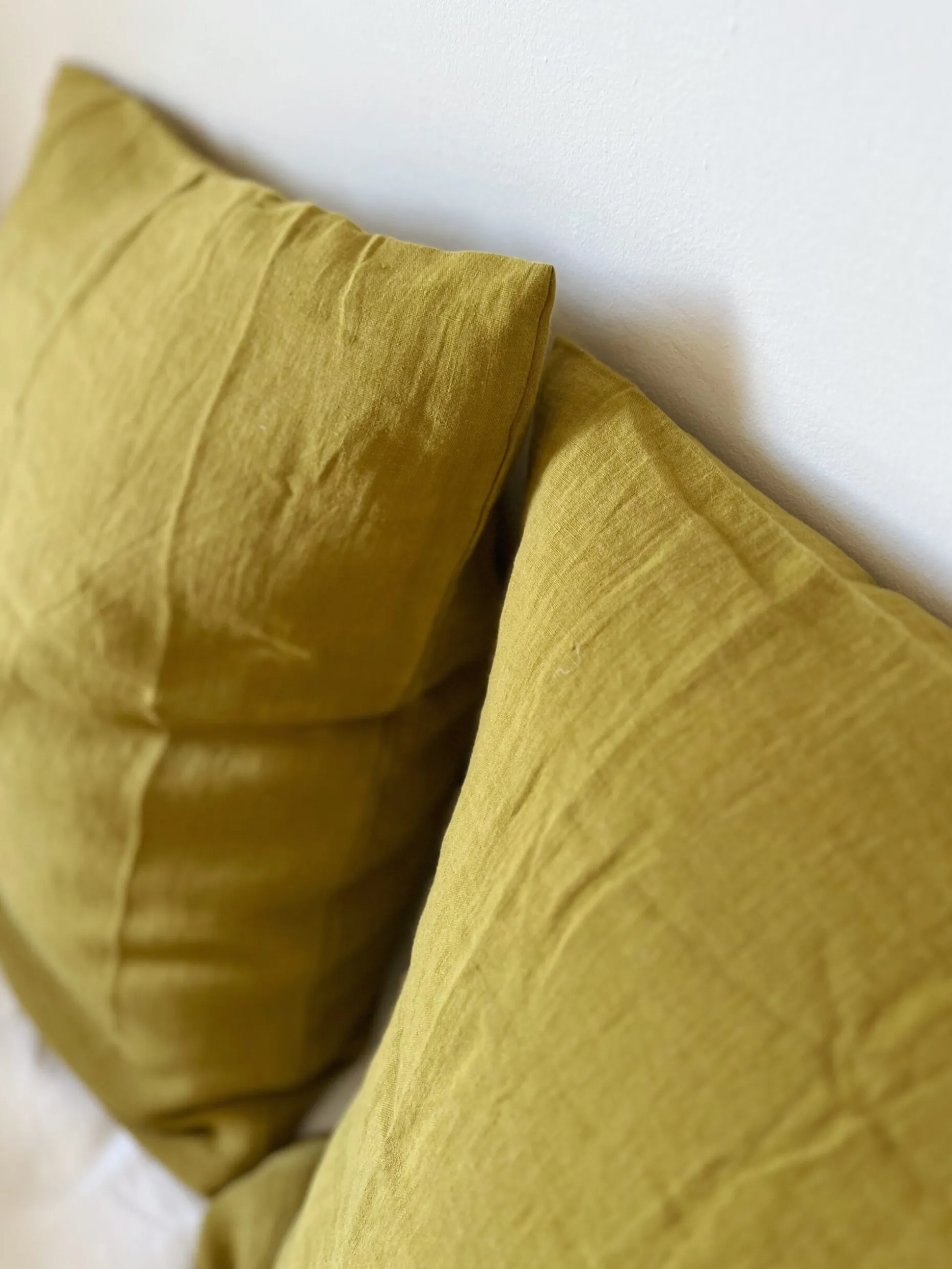 Taies d’oreiller en lin lavé / coton – 4 couleurs