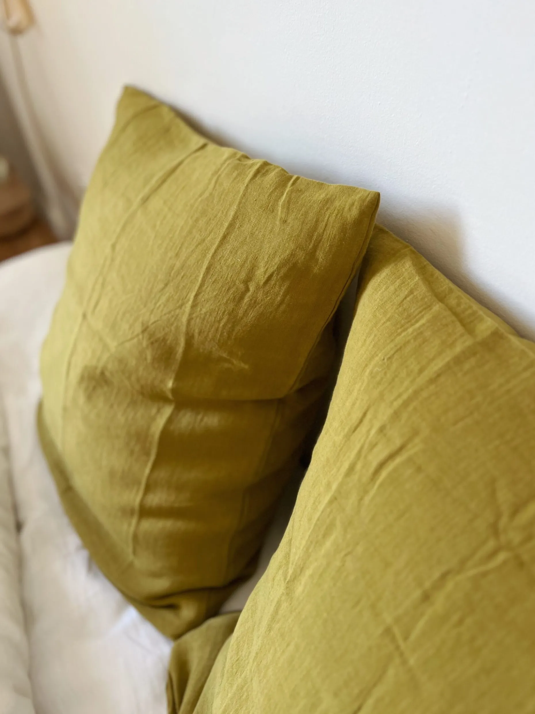 Taies d’oreiller en lin lavé / coton – 4 couleurs