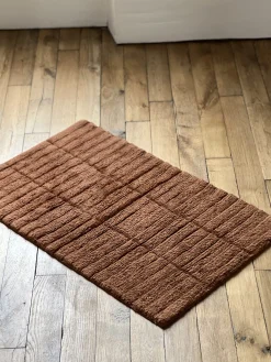 Tapis de bain terracotta