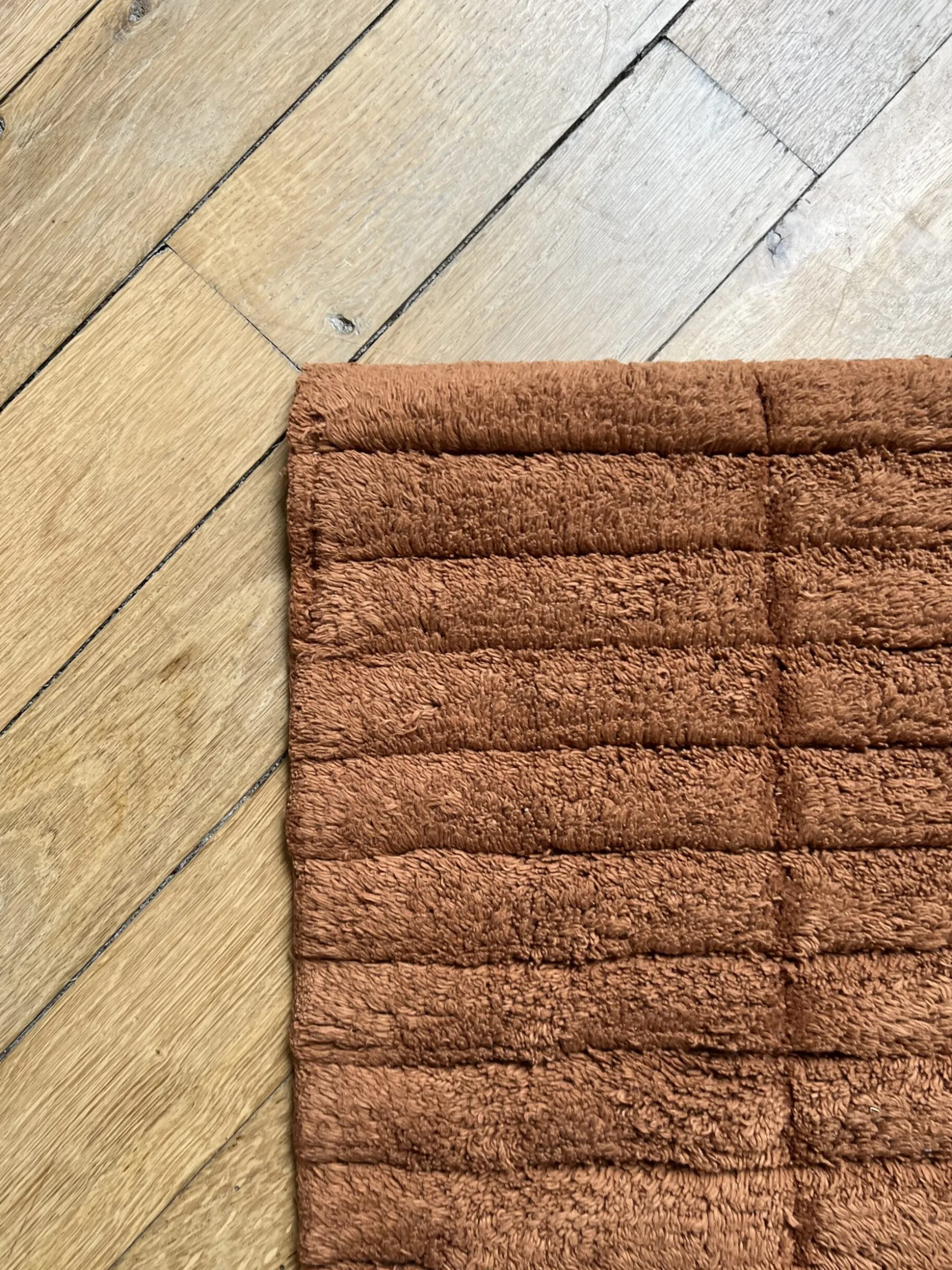Tapis de bain terracotta